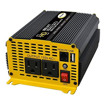Go Power! 80175 GP-800HD 800 Watt/Heavy-Duty Modified Sine Wave Power Inverter 12V to 110V AC, Compact Solution for Home & Outdoor Use, Black - size: 800 Watt
