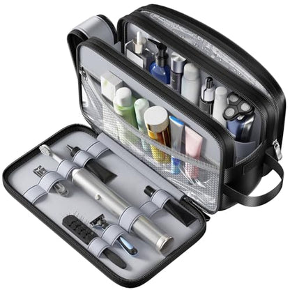 Toiletry Bag for Men, Water-Resistant Mens Toiletry Travel Bag & Tactical Shower Bag, Toiletries Travel Bag Storage for Grooming Accessories, Toiletry Bags for Travel Gym Dorm