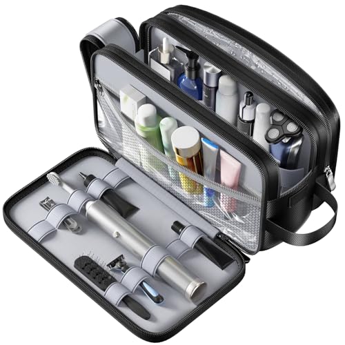 Toiletry Bag for Men, Water-Resistant Mens Toiletry Travel Bag & Tactical Shower Bag, Toiletries Travel Bag Storage for Grooming Accessories, Toiletry Bags for Travel Gym Dorm