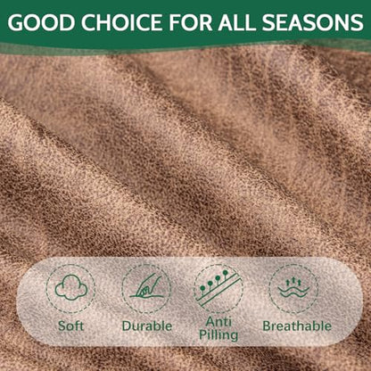 FUANGUI RV Dinette Cushion Covers Stretch Camper Cushion Cover Booth Seats Replacement RV Cushion Covers Washable Sofa Furniture Protector - color: Crackle-camel