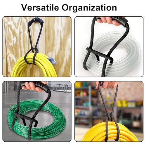 Extension Cord Storage Straps,16-inch Extension Cord Organizer,Vacuum Hose Holder for Pool Hoses, Garden Hoses, Cords, Cables，Rope, RV, Boat, Garage, Home - 2PCS