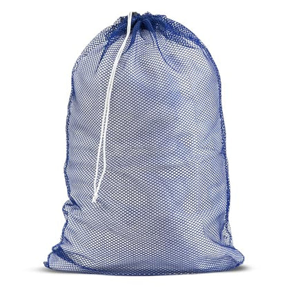 Handy Laundry Mesh XL Laundry Bag - Durable, Machine Washable with Secure Drawstring Closure - Perfect for College Dorms, Laundromats, Apartments (Blue, Large 24" x 36") - color: Blue