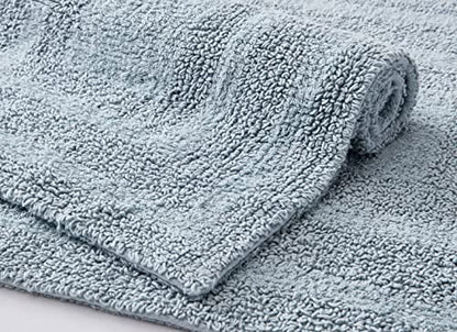 Eddie Bauer - Bathroom Rug, 100% Soft Plush Tufted Cotton Runner Rug, Highly Absorbent, Quick-Dry, and Skid-Resistant Backing (Logan Green, 22" x 60") - color: Green, style: 22" x 60"
