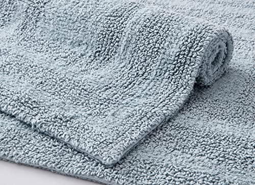 Eddie Bauer - Bathroom Rug, 100% Soft Plush Tufted Cotton Bath Rug, Highly Absorbent, Quick-Dry, and Skid-Resistant Backing (Logan Green, 2 Piece) - color: Green, style: 2 Piece