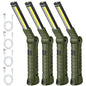 LED Work Light Rechargeable Flashlight, Tool Gifts for Fathers Day Dad Husband Men Boyfriends Him Mechanic Grill Light Inspection Lamp Magnetic Base 5 Modes 360° Rotate Car Emergency Repair Green 4PCS - color: Army Green 4PCS