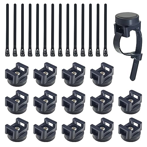 15pcs Magnetic Cable Zip Tie Base, Wire Cable Holder, Cable Ties Mount Wire Clips, Cable Management Base Organization, Multipurpose for Cable Wire Holder Clip (Black) - color: Black