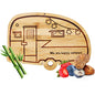 Happy Camper Bamboo Cutting Board,Retro RV Engraved Camping Cutting Board, Camper Decor RV Gift for Couple,Camping,Housewarming&Party - style: small