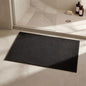Triohero Bathroom Rugs Non Slip Washable, Super Absorbent Thin Bath Mat Small Quick Dry Low Pile Bathroom Rug, Black 20"x30" - color: Black, size: 20"x30"