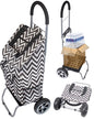 dbest products Trolley Dolly Shopping Grocery Foldable Cart Storage Mom, Blue Polka Dot - color: Black Chevron, style: Cart