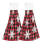 Vnurnrn Hand Towels for Kitchen 2 Pcs Hanging Kitchen Towels Set，Soft Absorbent Tea Bar Dish Cloths Bath Towel for Bathroom Laundry Room (Christmas Red Black Buffalo Check Snowflake) - color: Christmas Red Black Buffalo Check Snowflake