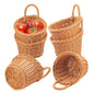 6 Pack 6.3 x 5 inch Woven Hanging Fruit Basket, Wall Hanging Wicker Baskets, Wall fruit Wicker Basket for Kitchen, Planter, Vegetable & Fruit, Boho Home Decor - size: 6 Pack 6.3 x 5 inch