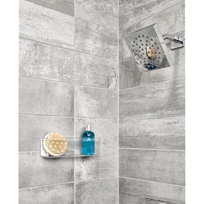 iDesign Adhesive Organizer Bin, Set of 2, Clear | Damage-Free Hanging, For Kitchen, Bathroom, or Office - style: Pack of 2