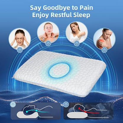 Ultra Thin Flat Pillows for Sleeping,Cooling Slim Memory Foam Pillow 2.75 in Height Ultra Thin Pillow,Low Profile Sleeper Pillows for Stomach Sleeper for Neck and Back Support Stomach Sleeping Pillow - size: Ultra Slim (2.75-Inch Height)