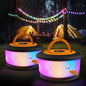 2pcs Camping String Lights,2 in 1 Upgraded 32.8FT Rechargeable Tent Lights String with 19 Lighting Modes,Quick Storage camping lights，Portable LED Lamp for Bedroom Yard Decor Christmas (Black&Orange) - style: Orange&Black(2 Pack)