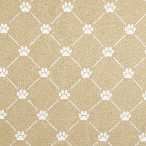 Bone Dry Machine Washable, Ultra Absorbent Pet Mat, 12x18, Taupe Trellis Print - color: Taupe Trellis Print, size: 12"L x 18"W