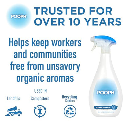 Pooph Pet Odor Eliminator, 20oz Spray - Dismantles Odors on a Molecular Basis, Dogs, Cats, Freshener, Urine, Poop, Pee, Deodorizer, Natures, Puppy, Fresh, Clean, Furniture, Potty, Safe - size: 20 Fl Oz (Pack of 1)