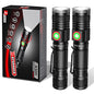 DARKBEAM LED Flashlights Rechargeable USB 2000 High Lumens, Small and Bright Pocket Flashlight, Zoomable Water Resistant Handheld Flash Light for Camping, Outdoor, Emergency with Battery, 2 Pack - color: A300 White Light - 2 PACK