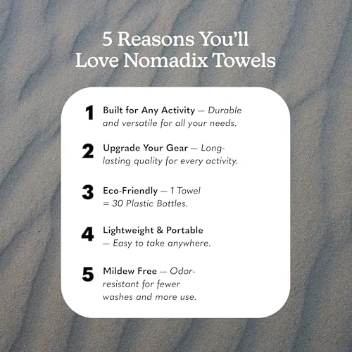 Nomadix Original Towel - Perfect for Beach, Pool, Travel, Camping, Yoga - Made with Recycled Materials - Super Absorbent - Sand Resistant - Switchback Multi - 72.5x30 - color: Switchback Multi
