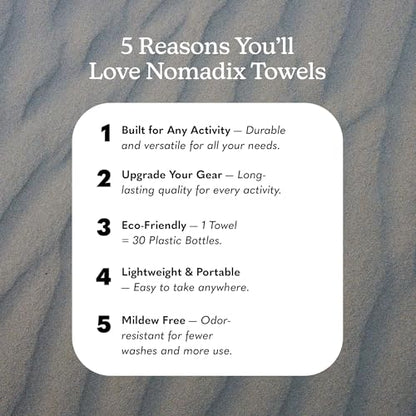 Nomadix Original Towel - Perfect for Beach, Pool, Travel, Camping, Yoga - Made with Recycled Materials - Super Absorbent - Sand Resistant - Breezy Palms Olive - 72.5x30 - color: Breezy Palms Olive