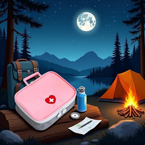 Pink Mini Outdoor First Aid Kit Bag Travel Portable Medicine Organizer Emergency Kit First Aid Kits