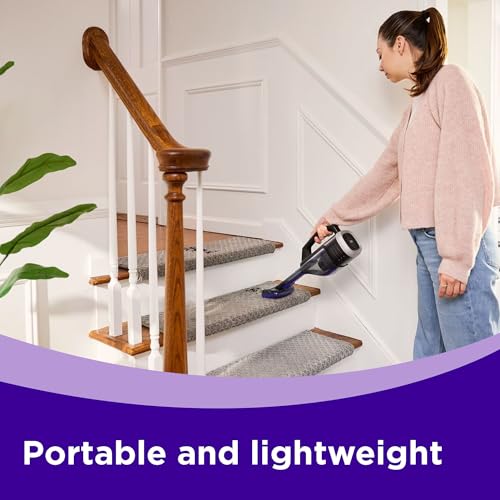 BLACK+DECKER dustbuster Reveal Pet Hair Vacuum, Hand Held Vacuum Cordless Portable for Home and Car, Rechargeable, LED Light, Powerful Suction, Includes Pet Brush and Crevice Tool (HLVD320BP07)