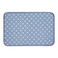 Bone Dry Machine Washable, Ultra Absorbent Pet Mat, 12x18, Stonewash Blue Trellis Print - color: Stonewash Blue Trellis Print, size: 12"L x 18"W