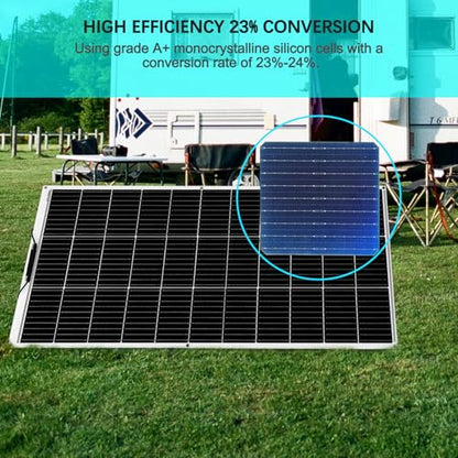 Flexible Solar Panel kit 100W 12V System,Monocrystalline module10A Charge Controller,Extension Cable Off-Grid Charger for RV Boat Van Car Curve Surfaces (White) - color: White