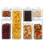 7-Piece Set of Airtight Food Storage Containers with Lids—Plastic Kitchen and Pantry Storage Jars, Ideal for Grains; BPA-Free Kitchen Storage Jars