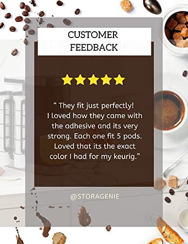 STORAGENIE Coffee Pod Holder for Keurig, Wall Mount Side Mount K Cup Storage, Perfect for Small Counters (2 Pack/for 10 Pods, EverGreen) - size: 2 Pack
