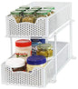 Simple Houseware 2 Tier Sliding Cabinet Basket Organizer Drawer, White - color: White, size: 1-Pack