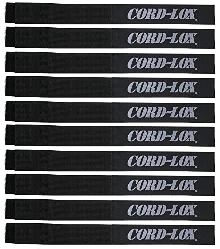 Y-Series Cable Ties - Cord Ties for Electrical Cords, Cable Organizer for Studios and Stage, Wire Management Open End Attaches to Cable, Fabricated in USA (Black, 6 x 3/4 Inch, 10 Pack) - size: 6" x 3/4"