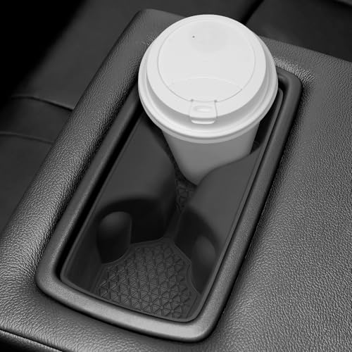 Rear Cup Holder Compatible with Toyota 2019 2020 2021 RAV4 Accessories Silicone Material Insert Center Console Organizer - color: for Toyota 2019-2021 RAV4 (Rear)