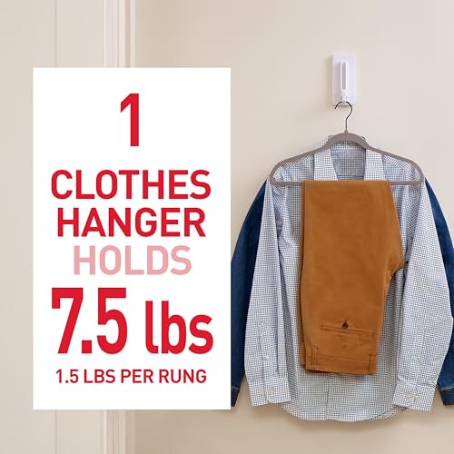 Command Folding Clothes Hanger,Holds up to 5 Hangers 7.5 lb,1.5lbs per Rung,1 Hook with 5 Rungs,4 Strips,Closet Organizer,Home Organization,(Pack of 2) - size: Large (Pack of 2)