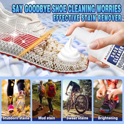 Shoe Cleaner,White Shoe Cleaner Kit,Sneaker Cleaner,Suede Shoe Cleaner,Shoe Cleaning Kit for Leather Shoes,Tennis Shoe - style: Shoe Cleaner