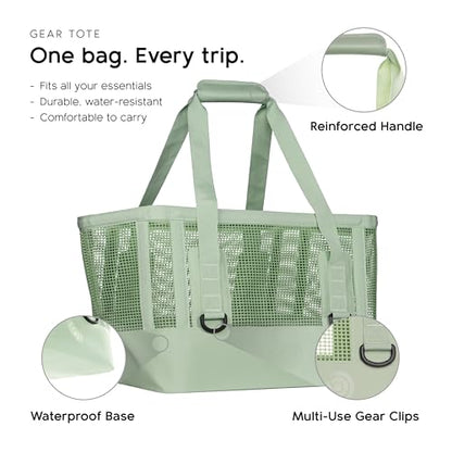 MISSION Boat Gear CASSI Heavy-Duty Outdoor Tote and Waterproof Marine-Grade Mesh Boat Bags - color: Sage, size: 50 Liter