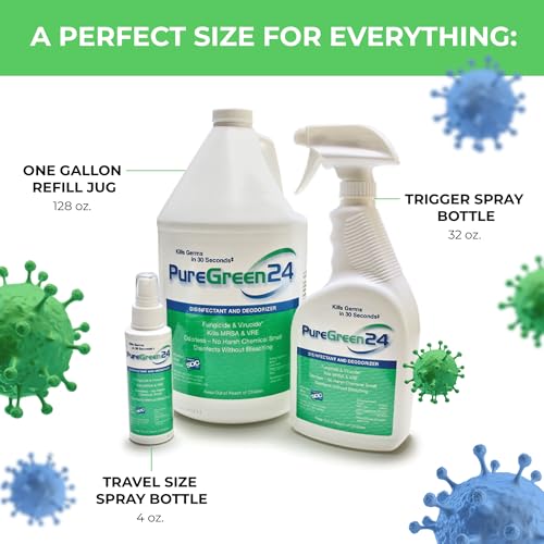Safe & Effective Disinfectant. Kills Deadly Germs including RSV COVID-19 Norovirus MRSA Staph 2026 flu Bird flu Contains no toxic chemicals odorless child & pet safe 1 4oz spray bottle - size: 4 Fl Oz (Pack of 1)