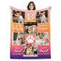 Custom Dog Blanket with Photos, Pet Loss Sympathy Gift for Dogs Lovers, Personalized Dogs Memorial Blanket with Pictures & Name, Customized Dog/Cat Passing Away Bereavement Remembrance Gifts - color: Design9