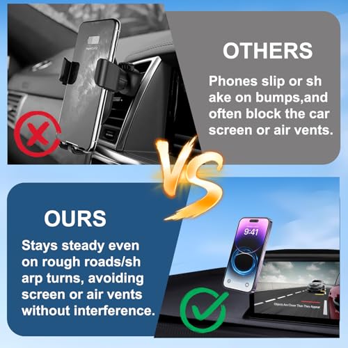 Car Phone Holder for 2022-2025 Honda Civic Accessories 7/9-inch Screen Fixed Clip, Magnet Cell Phone Mount Compatible with MagSafe, Hand-Free 360° Rotation Phone Automobile Cradles Not Affect Air Vent - size: 2022-2025 Honda Civic