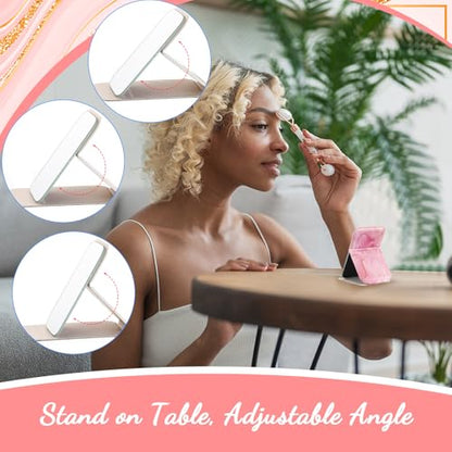 Geelin 12 Pcs Compact Mirror Bulk Mini Pocket Mirrors for Women Travel Folding Mirror Portable Hand Mirrors for Graduation Party Gift Camping Office Home(Marble) - style: Marble