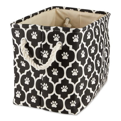 Bone Dry Pet Storage Collection Lattice Paw Print, Black, Small Rectangle - color: Black, size: Small Rectangle