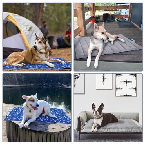 Ownpets Outdoor Dog Bed Waterproof Travel Dog Mat, Reversible and Portable Large Size Camping Dog Bed,Machine Washable,40"x27"