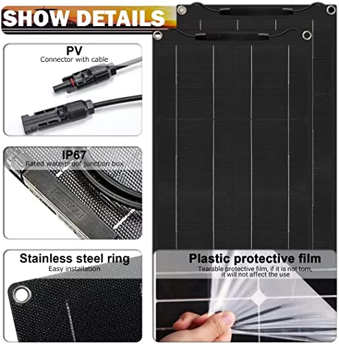 500 Watt Solar Panel Kit, with Charge Controller(40A) 2pcs 250 Watt Flexible Monocrystalline Solar Panel kit Photovoltaic Module for 12-48V Battery Charging Car Battery Camper RV - color: 500 Watt