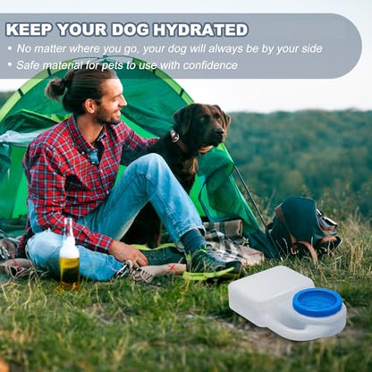 Ziliny 2 Pcs 3 Quart No Spill Portable Dog Travel Water Bowl Leakproof Pet Water Bowl for Pet Dispenser for Small Large Dogs Cats Camping Hiking Trips Car RV Boat Road Mess-Free Design