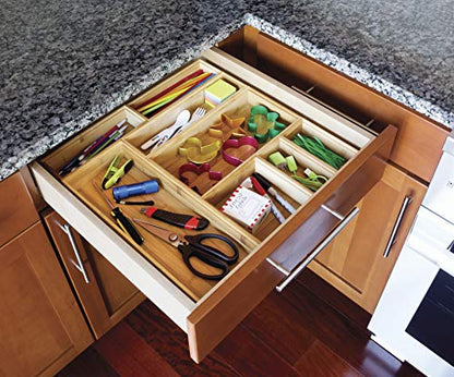 Lipper International 8180S Bamboo Wood Stacking Drawer Organizer Box, 3" x 6", Set of 2 - size: 3" x 6" (Set of 2)