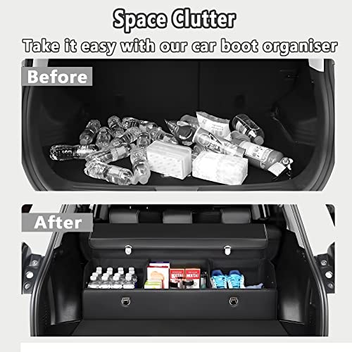 Car Trunk Organiser with Your Logo, Large Capacity Waterproof Collapsible Trunk Organizer, Car Trunk Organizer for Sedan/Suv, Storage Box, Trunk Organizer for Suv