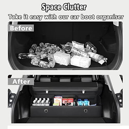 Car Trunk Organiser with Your Logo, Large Capacity Waterproof Collapsible Trunk Organizer, Car Trunk Organizer for Sedan/Suv, Storage Box, Trunk Organizer for Suv