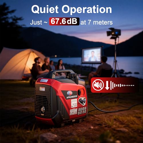 All-Power 3300W Portable Inverter Generator: Quiet Small Gasoline Generator RV Ready CO-Sensor ECO Mode EPA Compliant 4-Stroke 143cc Gas Powered Emergency Backup for Outdoor Camping Home Use