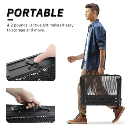 WildFinder Folding Table, 2x1.3 FT Camping Table with Mesh Desktop,Folding Grill Table with Mesh Bag,Portable Outdoor for Picnic,Camping,BBQ,Beach(Black) - size: 2x1.3 FT