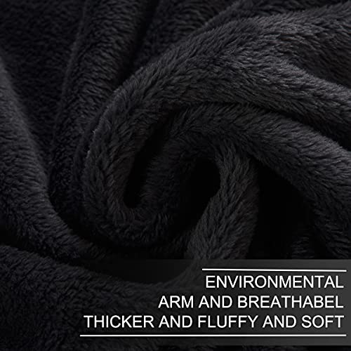 Polar Fleece Blanket Travel Size Lightweight Throw for The Bed Extra Soft Brush Fabric Super Warm Sofa Blanket 50"x 61"(Black Travel) - color: Charcoal Grey, size: Travel (50-Inch-by-61-Inch)