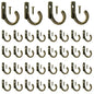 58 Pieces Wall Mounted Hook, Steel Small Coat Hooks, Bronze Single Hanger for Jewelry, Key, Hat, Kitchen Towel Little Hook with Black Screws for Farmhouse Retro Crafting Projects - color: 0.87"×0.59", Bronze